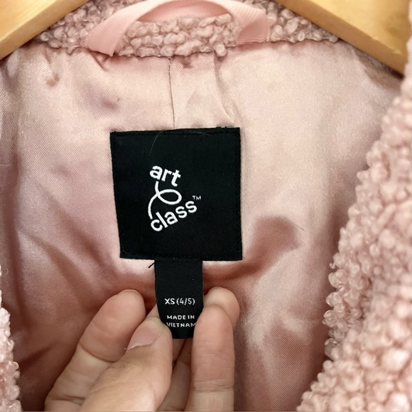 Art Class Pink Sherpa Jacket - Picture 2 of 5